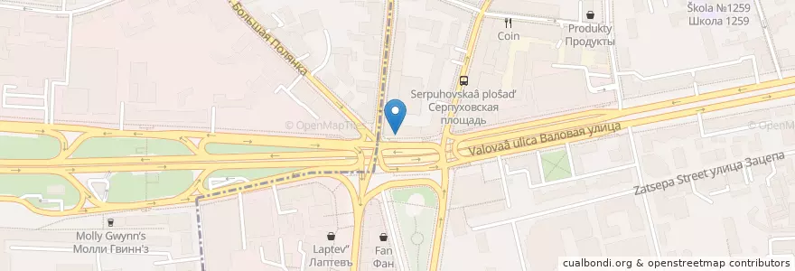 Mapa de ubicacion de Smoke Family en Rusia, Distrito Federal Central, Москва, Distrito Administrativo Central, Район Замоскворечье.