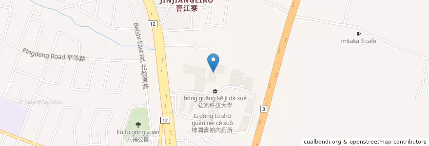 Mapa de ubicacion de 弘櫻館 en تایوان, تایچونگ, 沙鹿區.