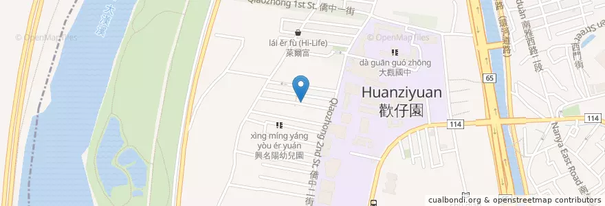 Mapa de ubicacion de 靈濟宮 en تايوان, تايبيه الجديدة, 板橋區.
