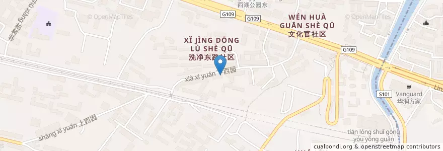Mapa de ubicacion de 甘肃省农村信用社 en 中国, 甘肃省, 兰州市 (Lanzhou), 七里河区, 西园街道.