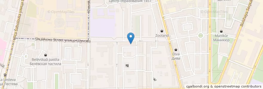 Mapa de ubicacion de Jam nail cafe en Rússia, Distrito Federal Central, Москва, Южный Административный Округ.