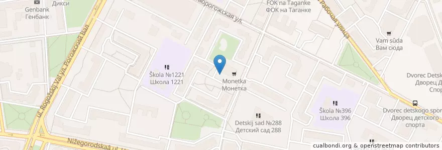 Mapa de ubicacion de Ковров en روسيا, Центральный Федеральный Округ, Москва, Центральный Административный Округ, Таганский Район.