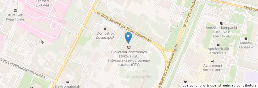 Mapa de ubicacion de Столовая en Russia, Northwestern Federal District, Arkhangelsk Oblast, Primorsky District, Городской Округ Архангельск.
