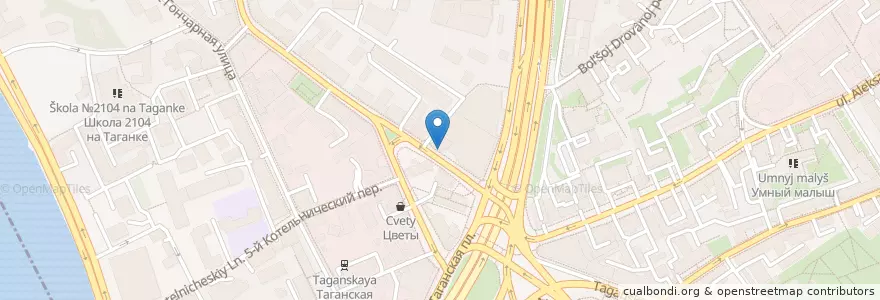 Mapa de ubicacion de Вареничная №1 en Russland, Föderationskreis Zentralrussland, Moskau, Zentraler Verwaltungsbezirk, Таганский Район.