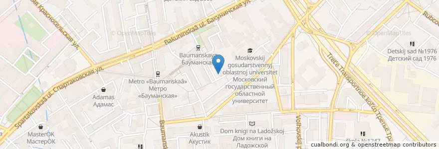 Mapa de ubicacion de Mистер Beer'kin en Russia, Distretto Federale Centrale, Москва, Центральный Административный Округ, Басманный Район.