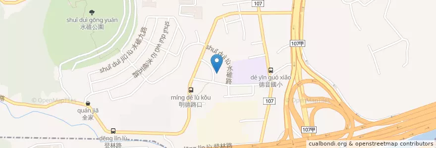 Mapa de ubicacion de 水碓圖書館 en Taiwán, Nuevo Taipéi, 五股區.