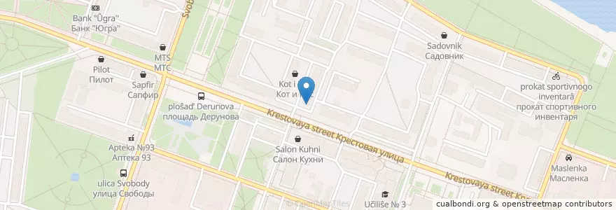 Mapa de ubicacion de кофе с собой en Russie, District Fédéral Central, Oblast De Iaroslavl, Рыбинский Район, Городской Округ Рыбинск.