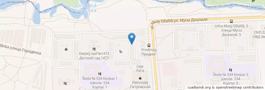 Mapa de ubicacion de ГБУ центр досуга и спорта Маяк en Russia, Central Federal District, Moscow, Southern Administrative Okrug.