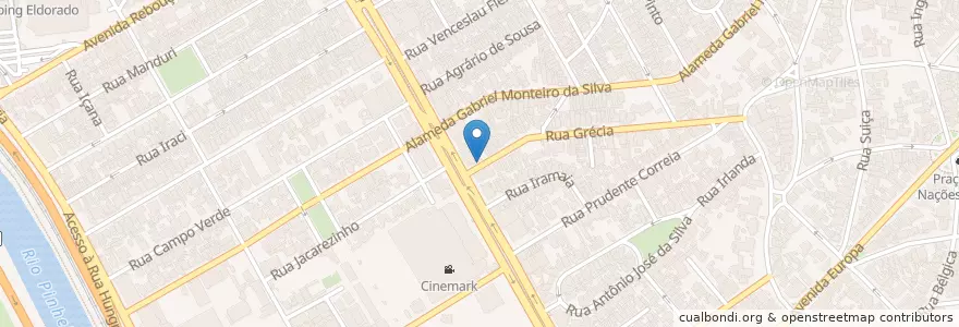 Mapa de ubicacion de R. Grécia en Brezilya, Güneydoğu Bölgesi, Сан Паулу, Região Geográfica Intermediária De São Paulo, Região Metropolitana De São Paulo, Região Imediata De São Paulo, Сан Паулу.
