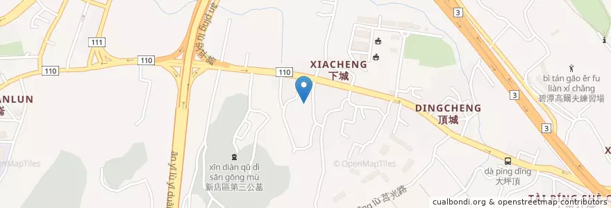 Mapa de ubicacion de 下城社區發展協會 en تايوان, تايبيه الجديدة, 新店區.
