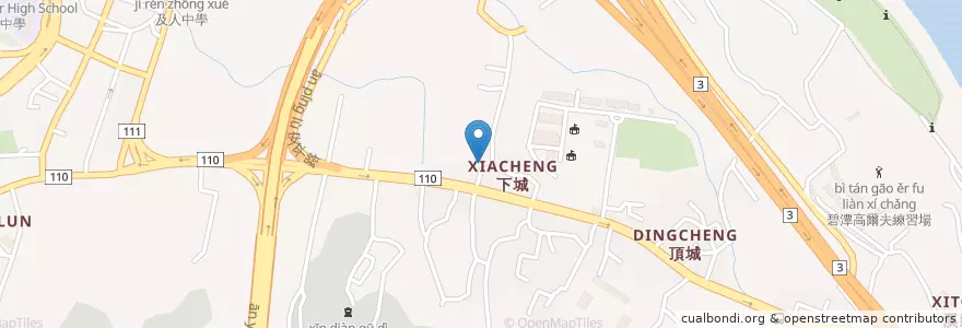 Mapa de ubicacion de 咸福宮 en تايوان, تايبيه الجديدة, 新店區.