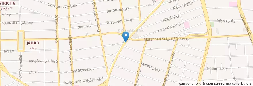 Mapa de ubicacion de هایدا en ایران, استان تهران, شهرستان تهران, تهران, بخش مرکزی شهرستان تهران.