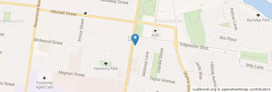 Mapa de ubicacion de Lazy Moe en Australia, Victoria, City Of Maribyrnong.
