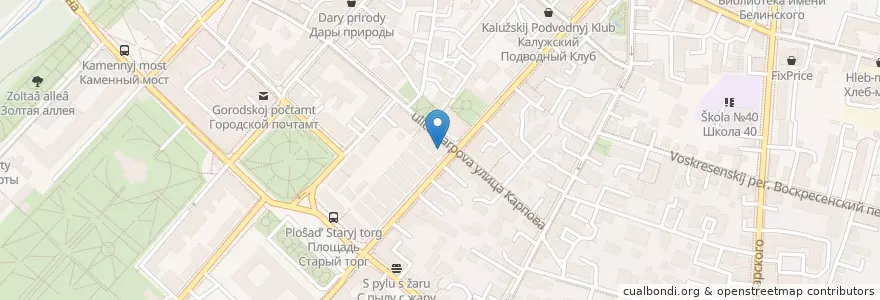 Mapa de ubicacion de Духовно-просветительский центр "Достояние" en Rússia, Distrito Federal Central, Oblast De Kaluga, Городской Округ Калуга.