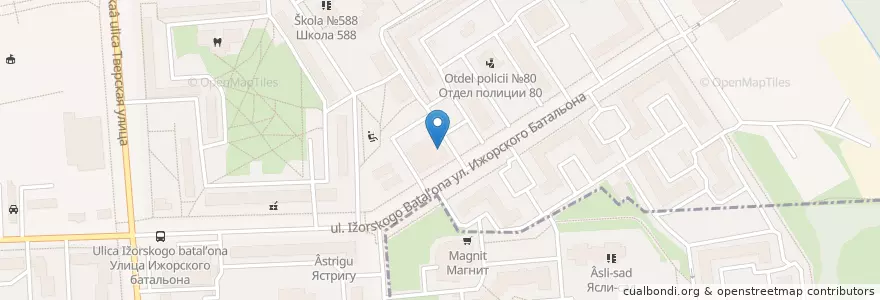 Mapa de ubicacion de Вкусная Шаверма en Russia, Northwestern Federal District, Leningrad Oblast, Saint Petersburg, Колпинский Район, Kolpino.