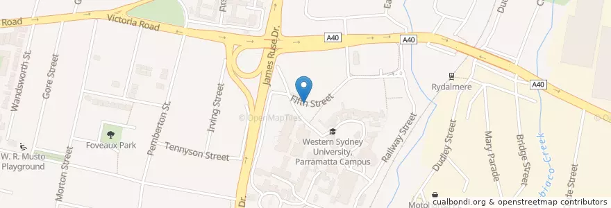 Mapa de ubicacion de Taxi Pickup Point en Australia, New South Wales, Sydney, City Of Parramatta Council.