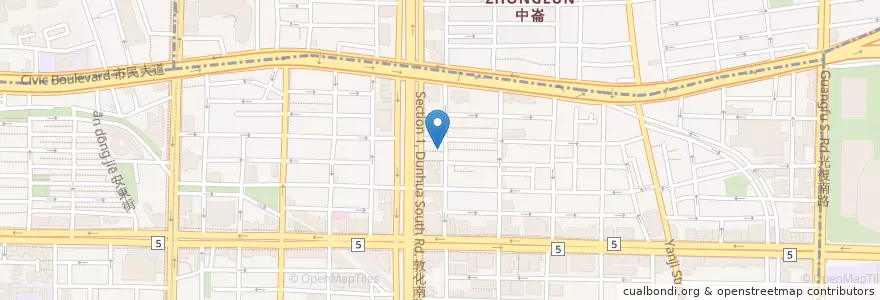 Mapa de ubicacion de Toasteria Cafe en Taiwan, New Taipei, Taipei, Da'an District.