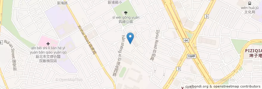Mapa de ubicacion de 一京咖哩 en Taiwan, 新北市, 板橋區.
