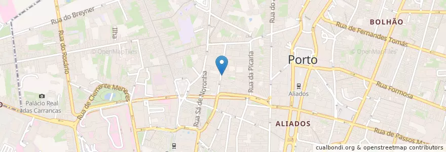 Mapa de ubicacion de Fábrica en Portugal, Norte, Área Metropolitana Do Porto, Porto, Porto, Cedofeita, Santo Ildefonso, Sé, Miragaia, São Nicolau E Vitória.
