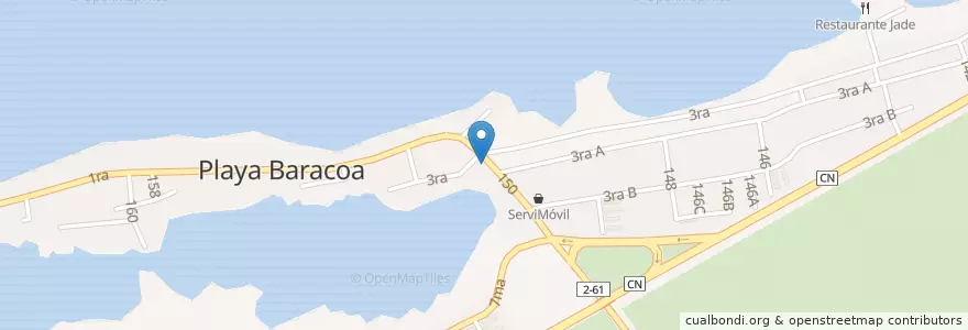 Mapa de ubicacion de Las Delicias's Pizzery en Cuba, Artemisa, Bauta.