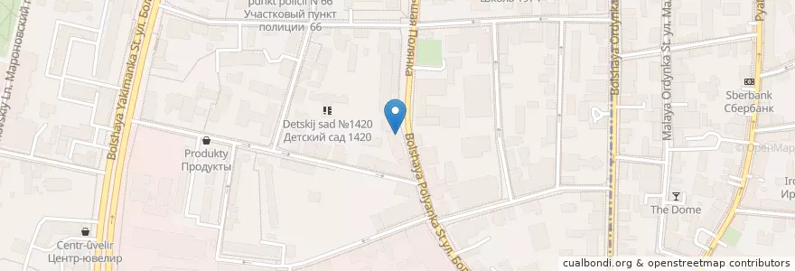 Mapa de ubicacion de ВТБ en Russia, Distretto Federale Centrale, Москва, Центральный Административный Округ, Район Якиманка.