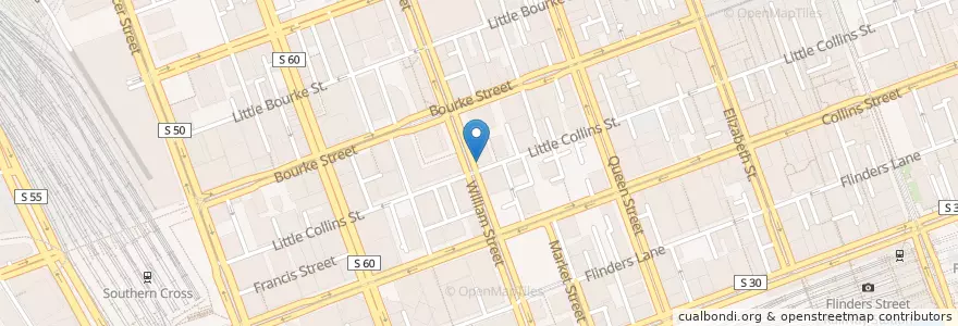 Mapa de ubicacion de Westpac en Australie, Victoria, City Of Melbourne.