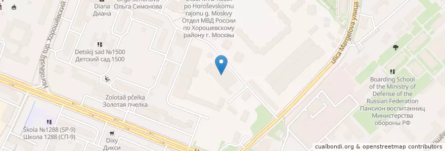 Mapa de ubicacion de Dr.Hug en Russia, Distretto Federale Centrale, Москва, Северный Административный Округ, Хорошёвский Район.