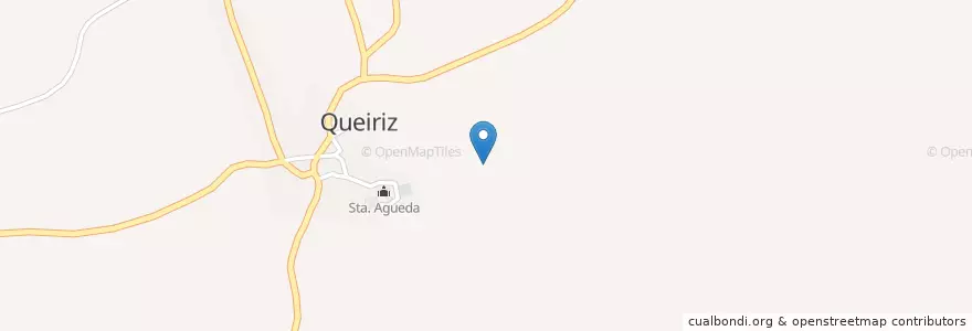 Mapa de ubicacion de Queiriz en Portugal, Centro, Guarda, Serra Da Estrela, Fornos De Algodres, Queiriz.