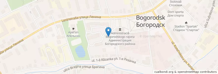 Mapa de ubicacion de Sberbank en Russia, Volga Federal District, Nizhny Novgorod Oblast, Bogorodsky District, Городское Поселение Богородск.
