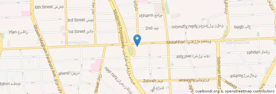 Mapa de ubicacion de بانک سینا en Iran, Teheran, شهرستان تهران, Teheran, بخش مرکزی شهرستان تهران.