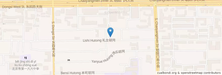 Mapa de ubicacion de 灯市口小学礼市校区 en 중국, 베이징시, 허베이성, 东城区.