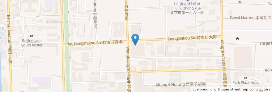 Mapa de ubicacion de 灯市口小学 en China, Beijing, Hebei, 东城区.