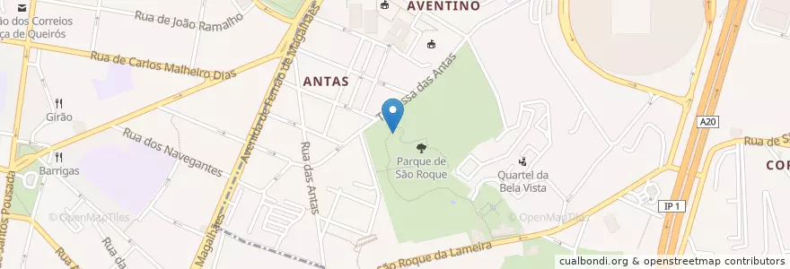 Mapa de ubicacion de Fonte de Encosto en ポルトガル, ノルテ, Área Metropolitana Do Porto, Porto, Porto, Bonfim.