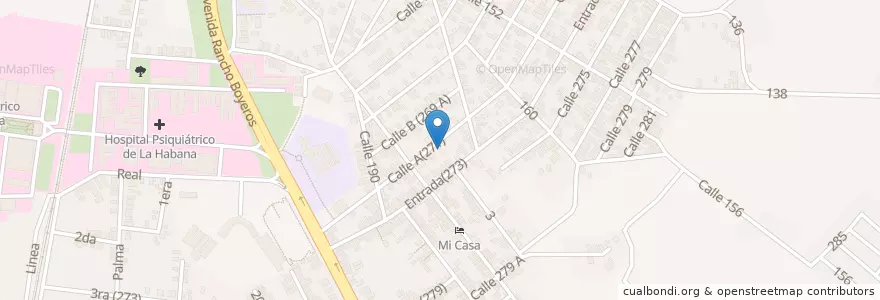 Mapa de ubicacion de Campeste Don Conde en 쿠바, La Habana, Boyeros.