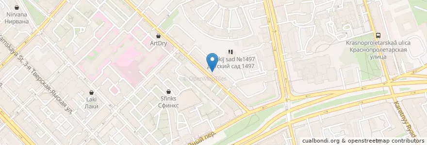 Mapa de ubicacion de Гута Клиник en Rússia, Distrito Federal Central, Москва, Центральный Административный Округ, Тверской Район.