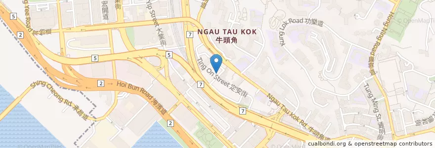 Mapa de ubicacion de 富華茶餐廳 en 中国, 广东省, 香港 Hong Kong, 九龍 Kowloon, 新界 New Territories, 觀塘區 Kwun Tong District.