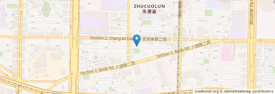 Mapa de ubicacion de 充滿豆豆咖啡館 en Taiwán, Nuevo Taipéi, Taipéi, 中山區.