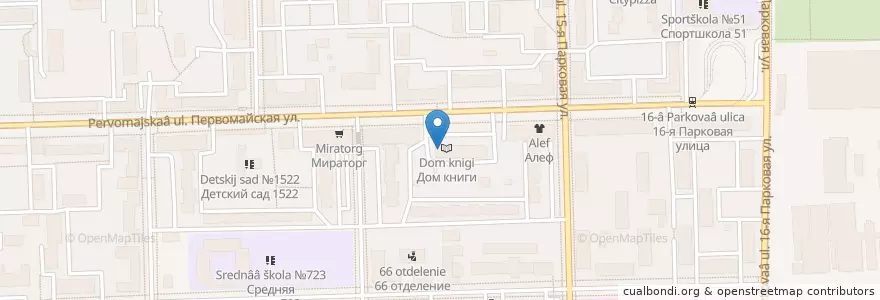 Mapa de ubicacion de IQ007 en Россия, Центральный Федеральный Округ, Москва, Восточный Административный Округ, Район Восточное Измайлово.