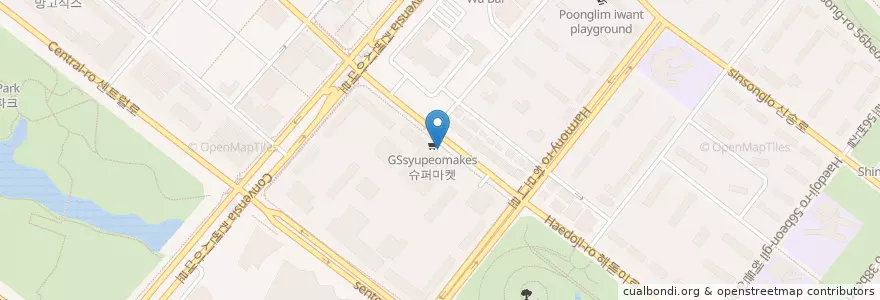 Mapa de ubicacion de NH Bank en Korea Selatan, 인천, 연수구, 송도동.