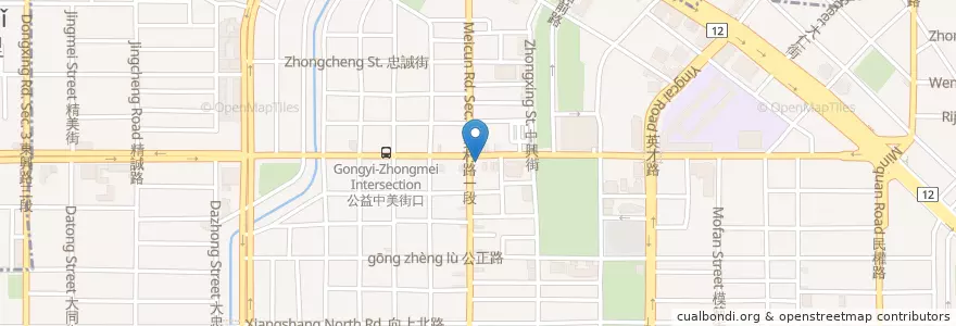 Mapa de ubicacion de 福勝亭 en Taiwán, Taichung, 西區.