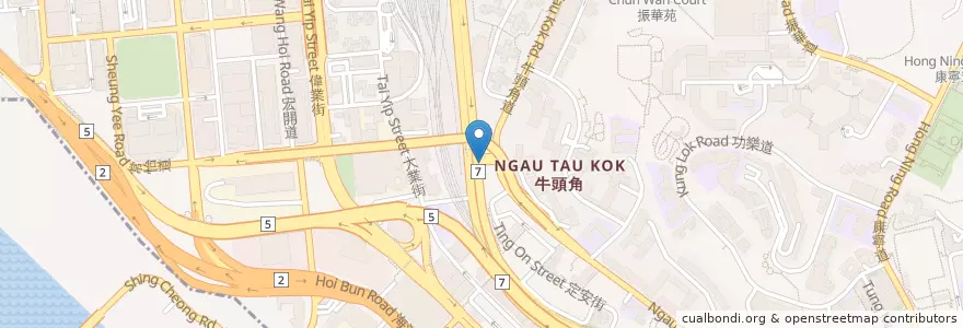 Mapa de ubicacion de 欣榮護老院 en 中国, 广东省, 香港 Hong Kong, 九龍 Kowloon, 新界 New Territories, 觀塘區 Kwun Tong District.