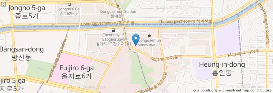 Mapa de ubicacion de Dunkin' Donuts en South Korea, Seoul.