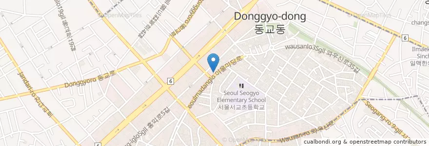 Mapa de ubicacion de Chicken Bus en Corea Del Sur, Seúl, 마포구, 서교동.