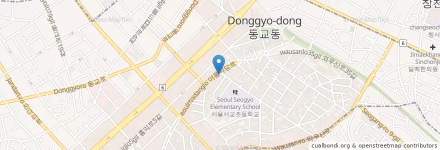 Mapa de ubicacion de Istanbul Kebab en Korea Selatan, 서울, 마포구, 서교동.