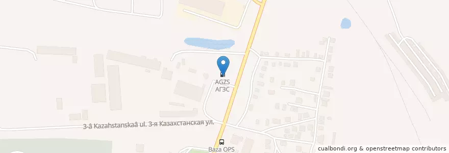 Mapa de ubicacion de АГЗС en Rusland, Federaal District Siberië, Омская Область, Омский Район, Городской Округ Омск.