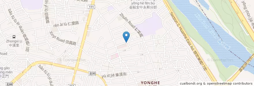 Mapa de ubicacion de Yolo's Cafe en 타이완, 신베이 시, 융허 구.