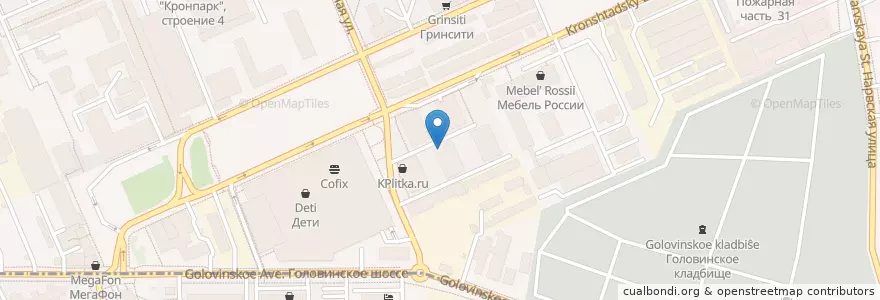 Mapa de ubicacion de Sun School en Rusland, Centraal Federaal District, Moskou, Северный Административный Округ, Головинский Район.