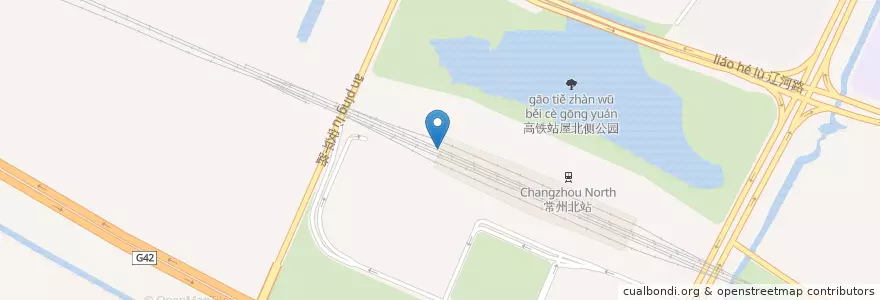 Mapa de ubicacion de B10 常州北站 en Cina, 常州市, 新北区 (Xinbei).