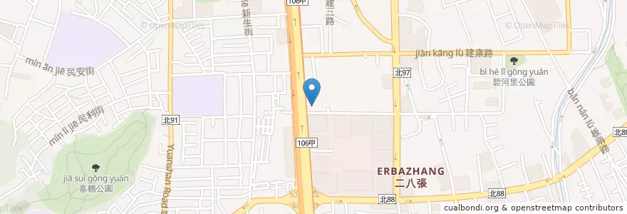 Mapa de ubicacion de 台灣中油嘉樂福加油站 en Tayvan, 新北市, 中和區.