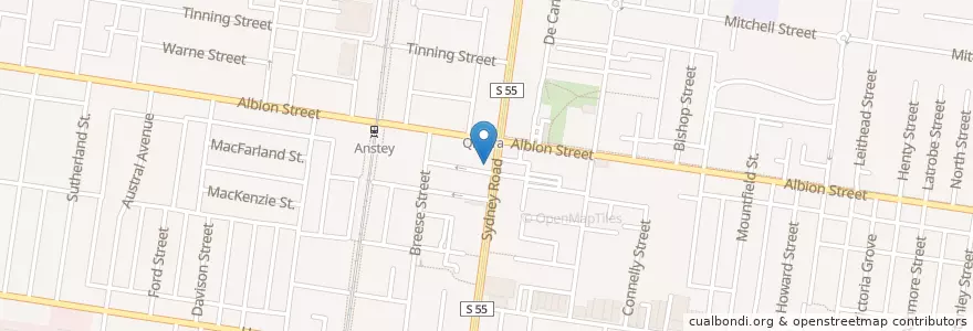Mapa de ubicacion de Old Durbar Nepalese restaurant and lounge en استرالیا, Victoria, City Of Moreland.